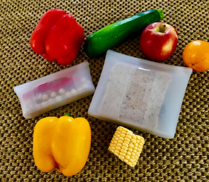 Reusable silicone sandwich & snack pack